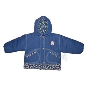 NOS Carter's Outerwear Puffy 1990s Bear Floral NWT Nylon Infant Toddler Jacket